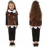 Christmas 2023 Kids Children Brown Candy Chocolate Cosplay Costume Outfits Halloween Carnival Suit